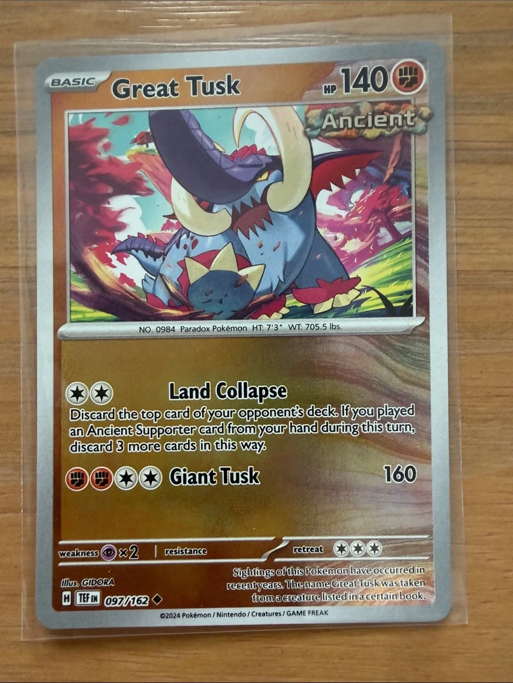 Great Tusk & Great Tusk ex Pokémon Card Lot | Reverse Holo ✨5/$25✨